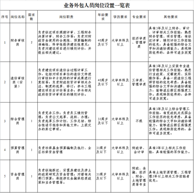 河北京雄政务服务外包业务外包岗位招聘公告